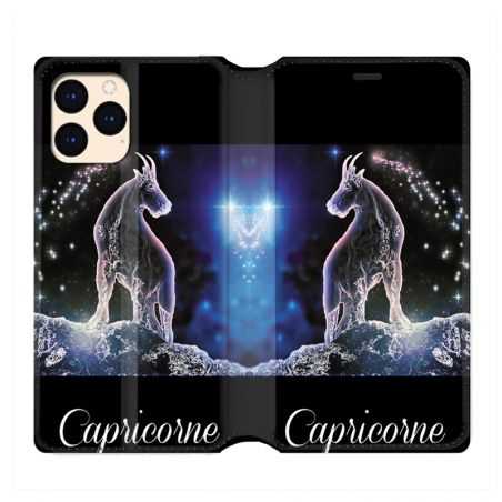 housse Cuir Portefeuille Pour Iphone 12 Mini Signe Zodiaque 2 Capricorne