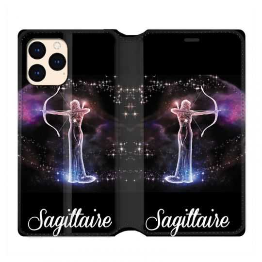 housse Cuir Portefeuille Pour Iphone 12 Mini Signe Zodiaque 2 SagittAire