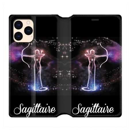 housse Cuir Portefeuille Pour Iphone 12 Mini Signe Zodiaque 2 SagittAire