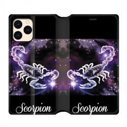 housse Cuir Portefeuille Pour Iphone 12 Mini Signe Zodiaque 2 Scorpion