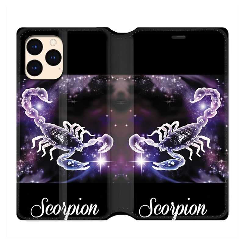 housse Cuir Portefeuille Pour Iphone 12 Mini Signe Zodiaque 2 Scorpion