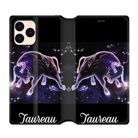 housse Cuir Portefeuille Pour Iphone 12 Mini Signe Zodiaque 2 Taureau