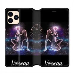 housse Cuir Portefeuille Pour Iphone 12 Mini Signe Zodiaque 2 Verseau