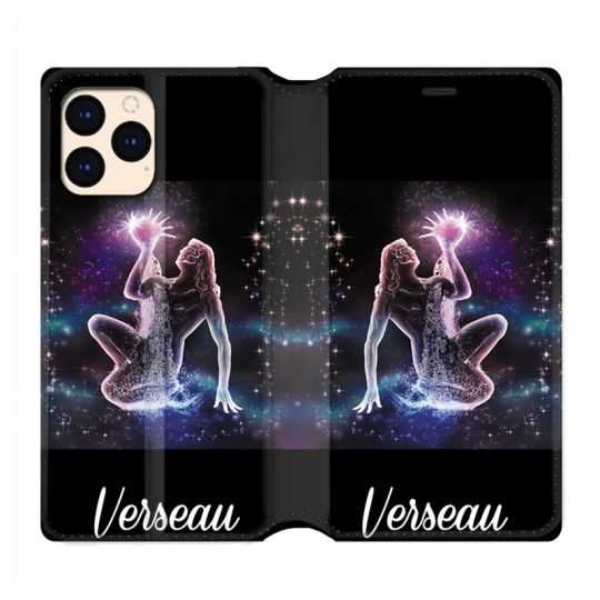 housse Cuir Portefeuille Pour Iphone 12 Mini Signe Zodiaque 2 Verseau