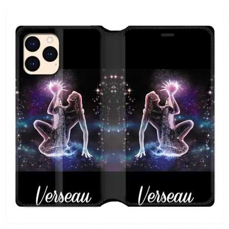 housse Cuir Portefeuille Pour Iphone 12 Mini Signe Zodiaque 2 Verseau