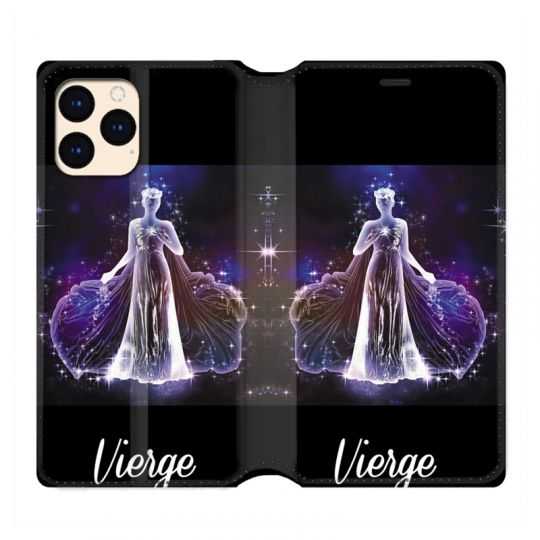 housse Cuir Portefeuille Pour Iphone 12 Mini Signe Zodiaque 2 Vierge