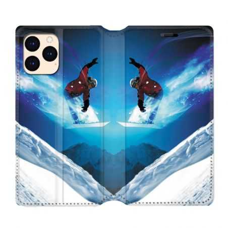 housse Cuir Portefeuille Pour Iphone 12 Mini Snowboard Saut