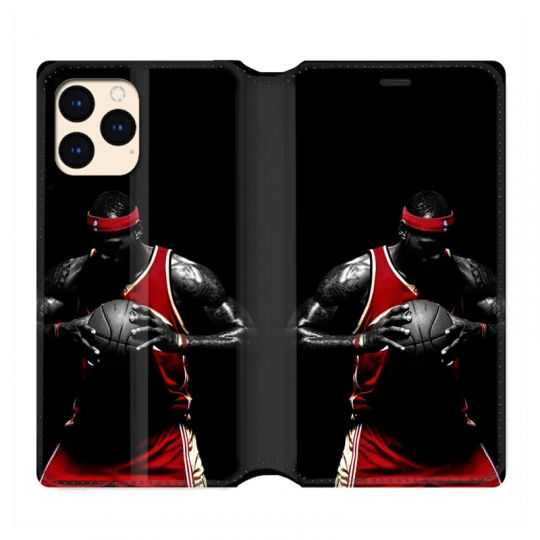housse Cuir Portefeuille Pour Iphone 12 Mini Basketeur