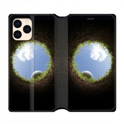 housse Cuir Portefeuille Pour Iphone 12 Mini Golf Trou
