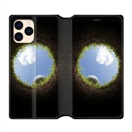housse Cuir Portefeuille Pour Iphone 12 Mini Golf Trou