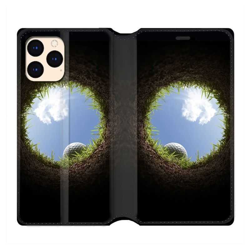 housse Cuir Portefeuille Pour Iphone 12 Mini Golf Trou