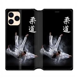 housse Cuir Portefeuille Pour Iphone 12 Mini Judo Noir