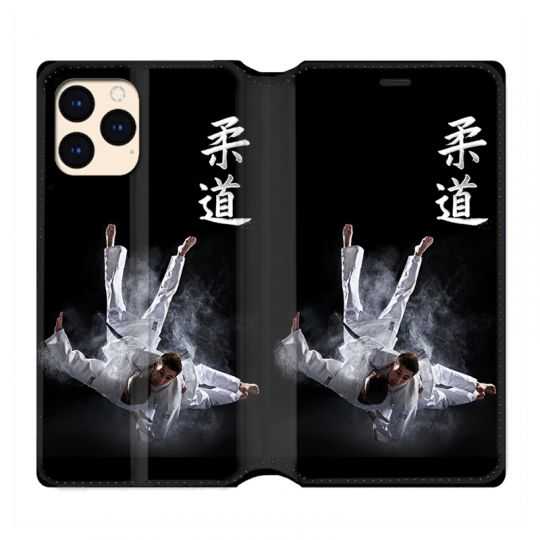 housse Cuir Portefeuille Pour Iphone 12 Mini Judo Noir
