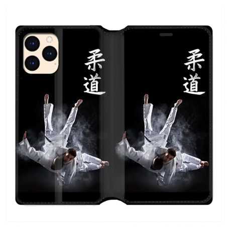 housse Cuir Portefeuille Pour Iphone 12 Mini Judo Noir