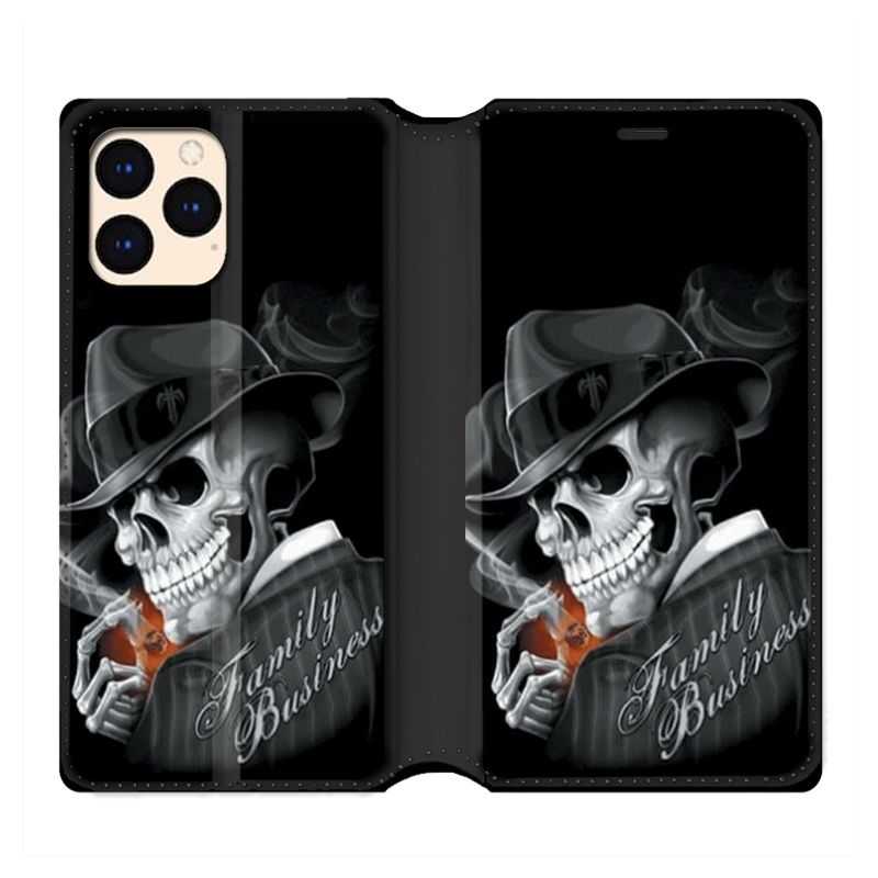 housse Cuir Portefeuille Pour Iphone 12 Mini Tete De Mort family business