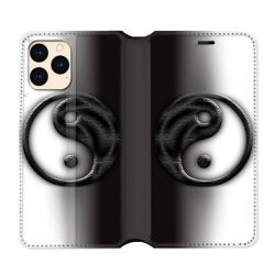 housse Cuir Portefeuille Pour Iphone 12 Mini Yin Yang 3d