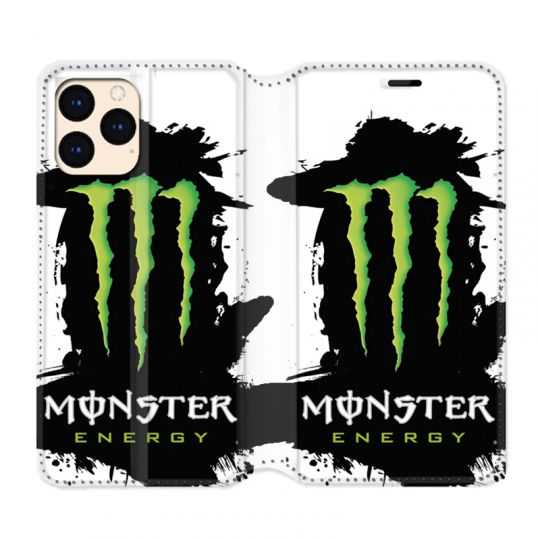 Housse Cuir Portefeuille Pour Iphone 12 Mini Monster Energy Tache