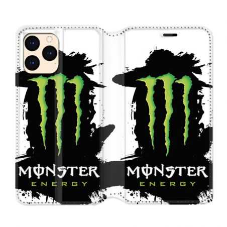 Housse Cuir Portefeuille Pour Iphone 12 Mini Monster Energy Tache