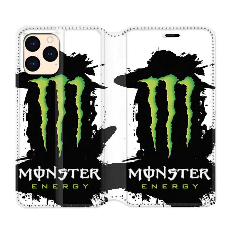 Housse Cuir Portefeuille Pour Iphone 12 Mini Monster Energy Tache