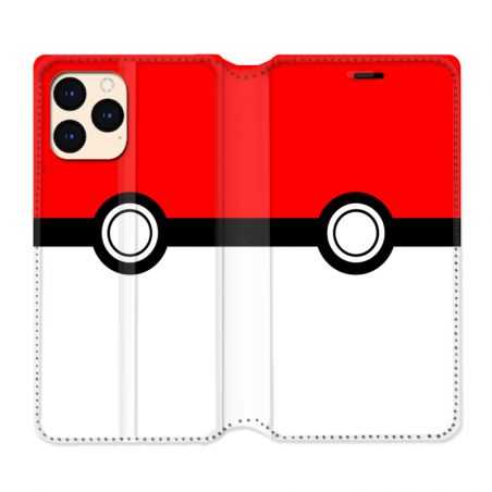 Housse Cuir Portefeuille Pour Iphone 12 Mini Pokemon Pokeball