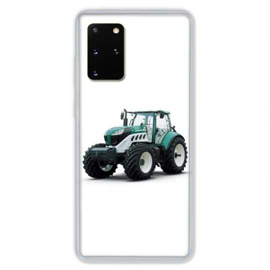 Coque pour Samsung Galaxy S20 PLUS Agriculture Tracteur Blanc