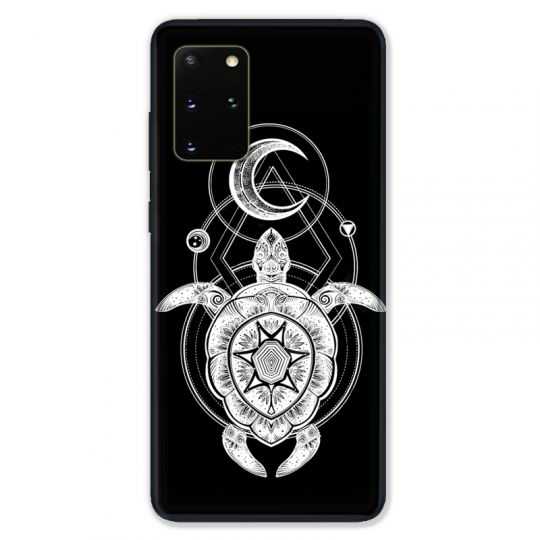 Coque pour Samsung Galaxy S20 PLUS Animaux Maori Tortue noir