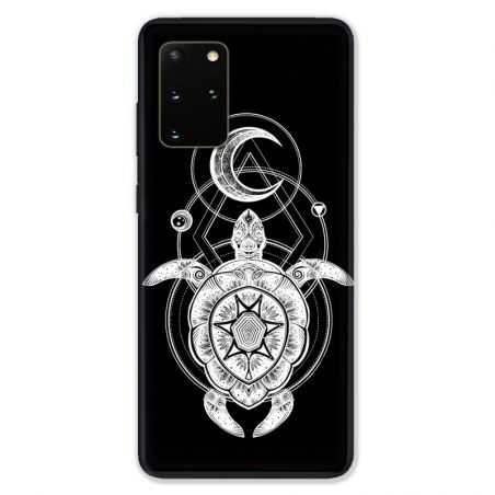Coque pour Samsung Galaxy S20 PLUS Animaux Maori Tortue noir