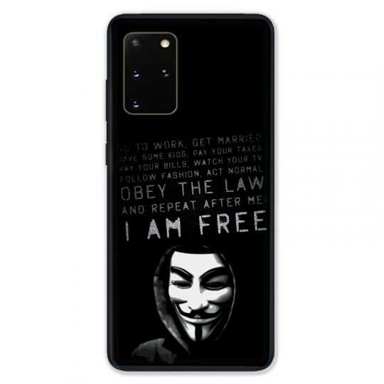 Coque pour Samsung Galaxy S20 PLUS Anonymous I am free