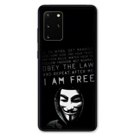 Coque pour Samsung Galaxy S20 PLUS Anonymous I am free