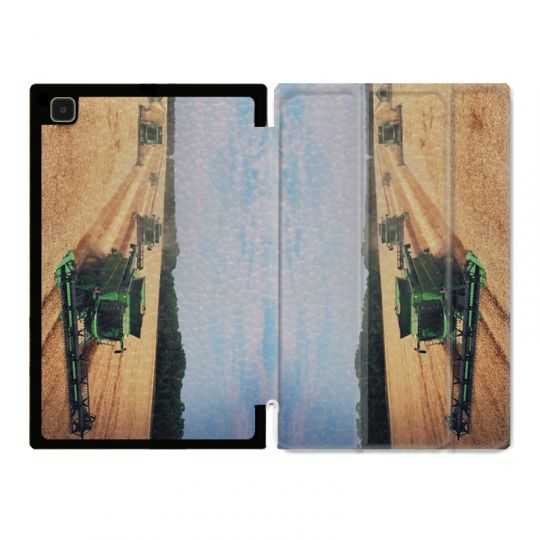 Housse Smart Cover Pour Samsung Galaxy Tab A7 (10.4) Agriculture Moissonneuse