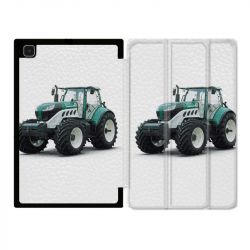 Housse Smart Cover Pour Samsung Galaxy Tab A7 (10.4) Agriculture Tracteur Blanc
