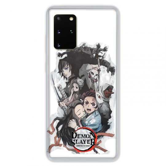 Coque pour Samsung Galaxy S20 PLUS Manga demon Slayer Blanc