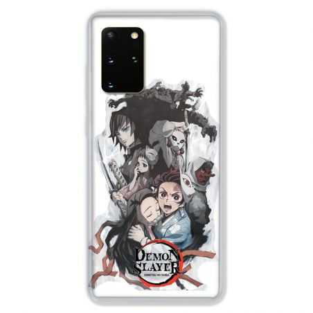 Coque pour Samsung Galaxy S20 PLUS Manga demon Slayer Blanc