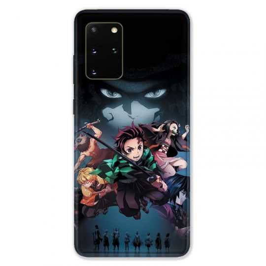 Coque pour Samsung Galaxy S20 PLUS Manga demon Slayer Noir