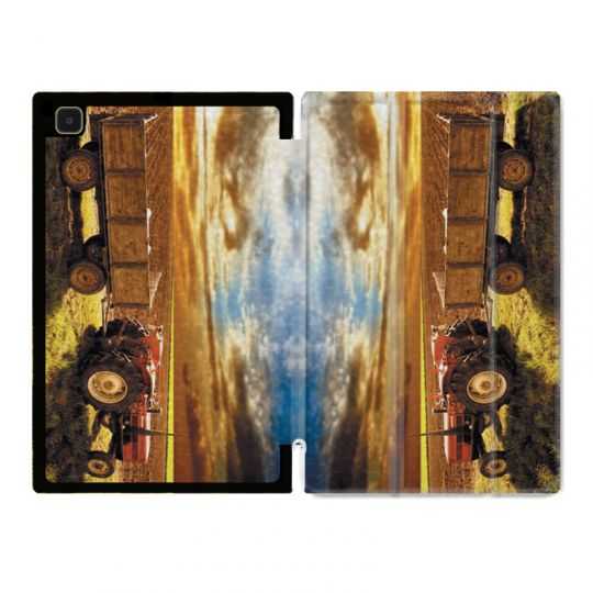 Housse Smart Cover Pour Samsung Galaxy Tab A7 (10.4) Agriculture Tracteur Color