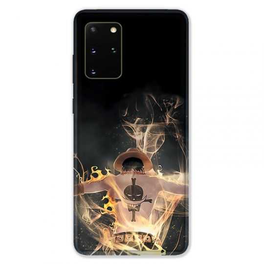 Coque pour Samsung Galaxy S20 PLUS Manga One Piece Ace noir