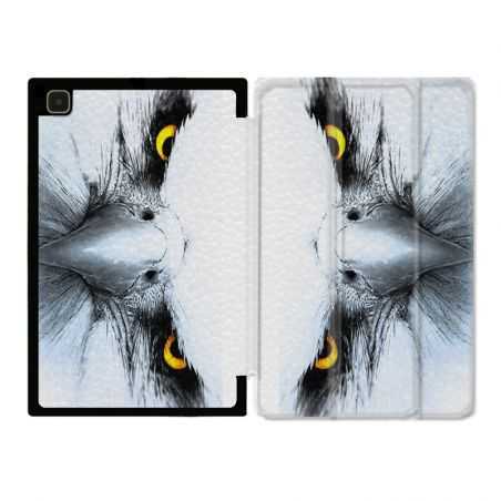Housse Smart Cover Pour Samsung Galaxy Tab A7 (10.4) Aigle Royal Blanc