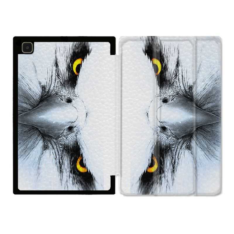 Housse Smart Cover Pour Samsung Galaxy Tab A7 (10.4) Aigle Royal Blanc