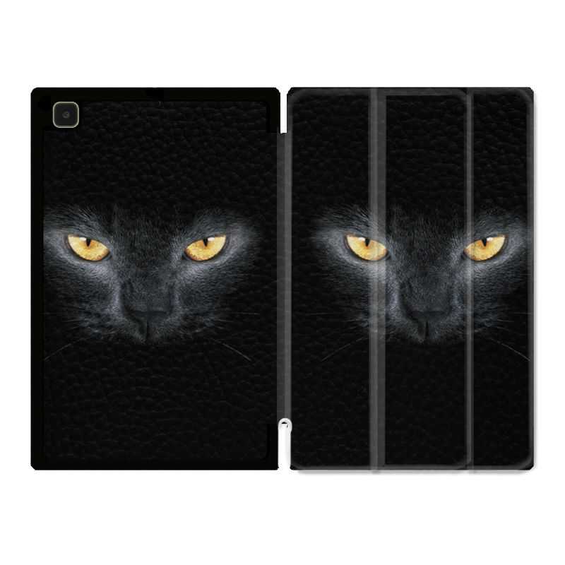 Housse Smart Cover Pour Samsung Galaxy Tab A7 (10.4) Chat Noir