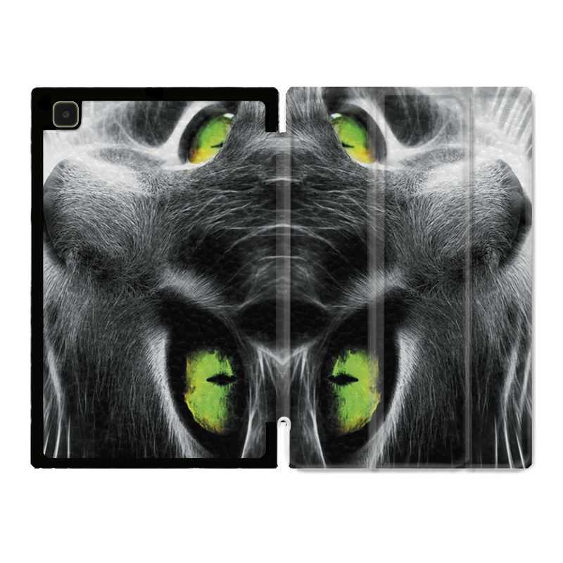 Housse Smart Cover Pour Samsung Galaxy Tab A7 (10.4) Chat Vert