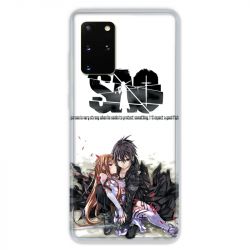 Coque pour Samsung Galaxy S20 PLUS Manga SAO sword Art Online blanc