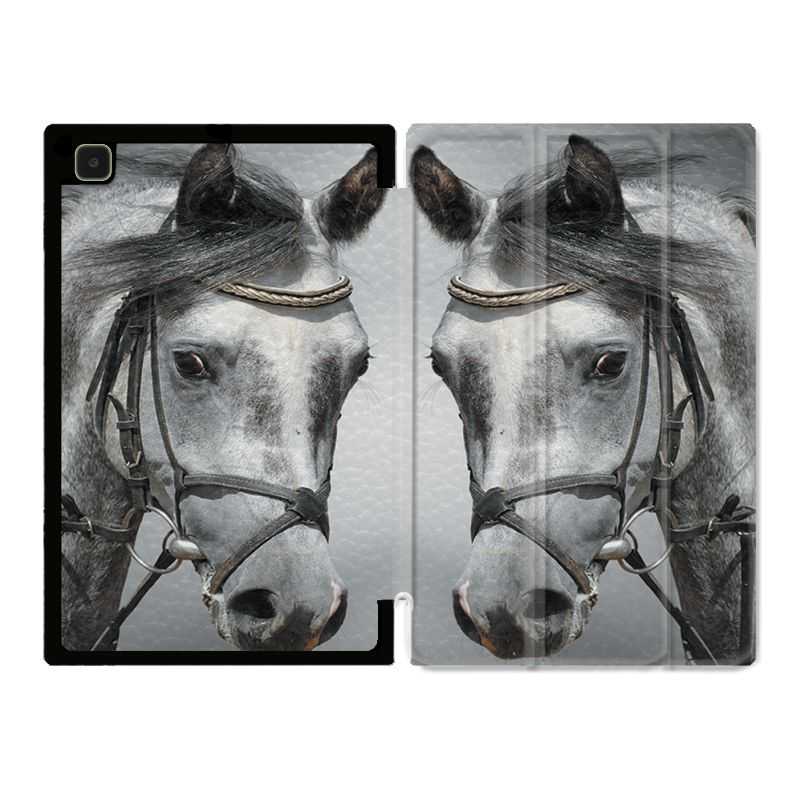 Housse Smart Cover Pour Samsung Galaxy Tab A7 (10.4) Cheval Blanc