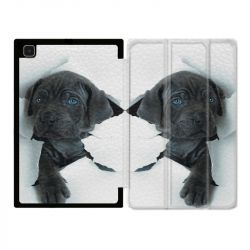 Housse Smart Cover Pour Samsung Galaxy Tab A7 (10.4) Chien Noir