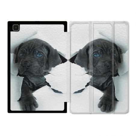 Housse Smart Cover Pour Samsung Galaxy Tab A7 (10.4) Chien Noir