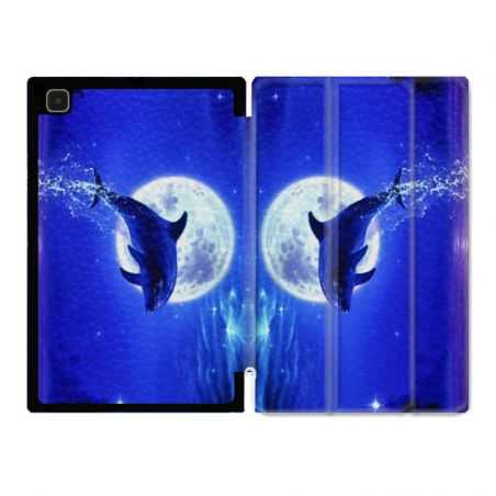 Housse Smart Cover Pour Samsung Galaxy Tab A7 (10.4) Dauphin Lune