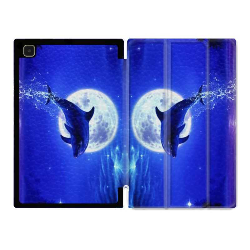 Housse Smart Cover Pour Samsung Galaxy Tab A7 (10.4) Dauphin Lune