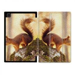 Housse Smart Cover Pour Samsung Galaxy Tab A7 (10.4) Ecureuil Bois