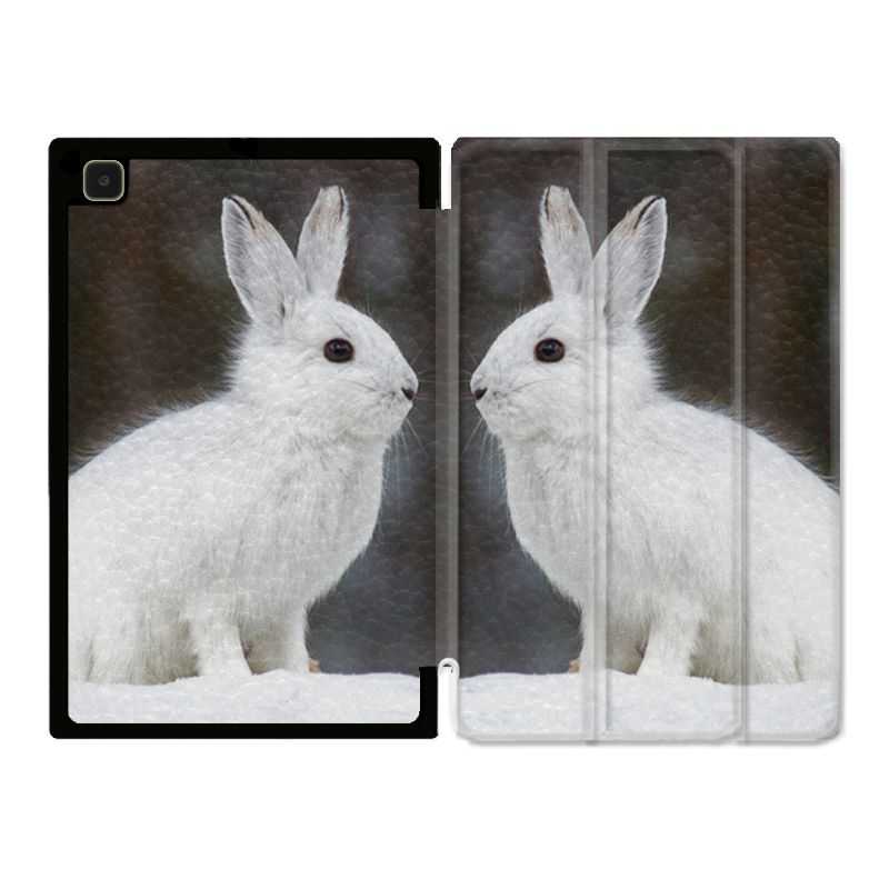 Housse Smart Cover Pour Samsung Galaxy Tab A7 (10.4) Lapin Blanc
