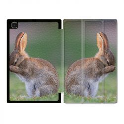Housse Smart Cover Pour Samsung Galaxy Tab A7 (10.4) Lapin Marron