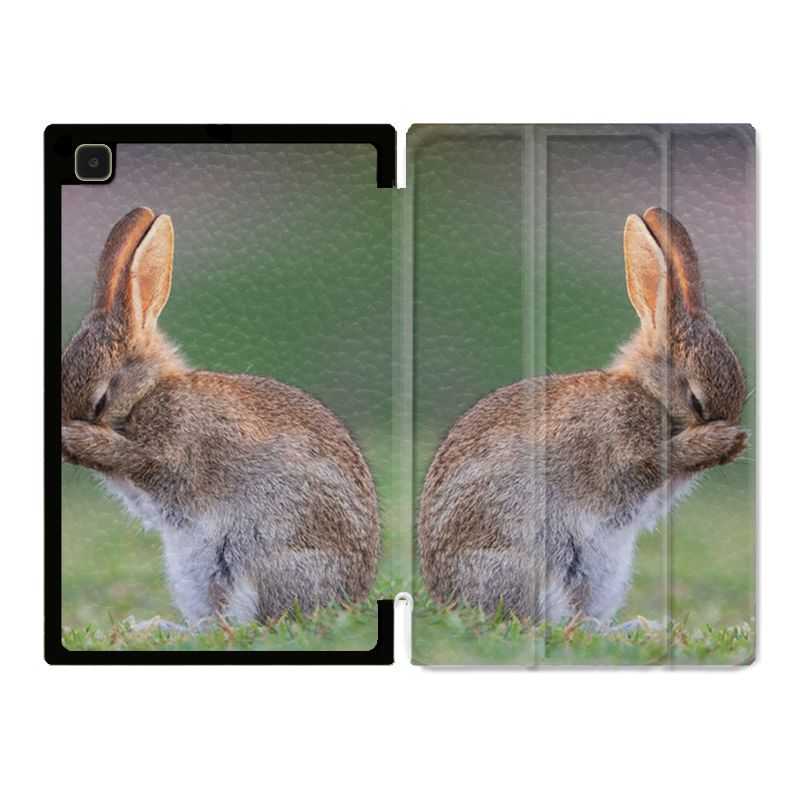 Housse Smart Cover Pour Samsung Galaxy Tab A7 (10.4) Lapin Marron